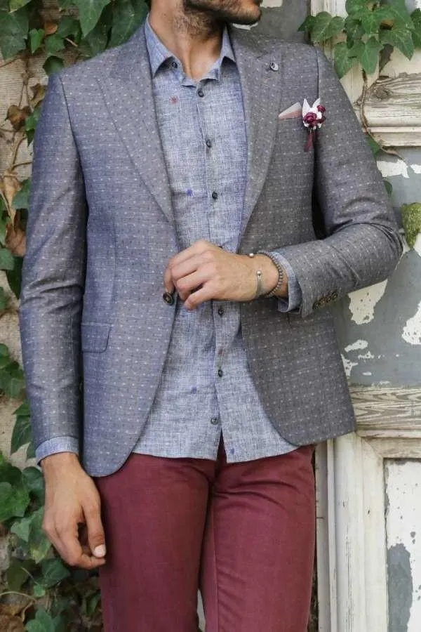 15482 Grey Blazer Jacket