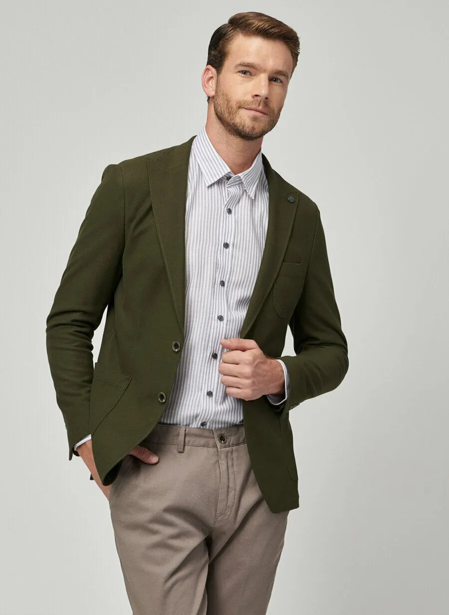 16852 Khaki Slim Fit Jacket