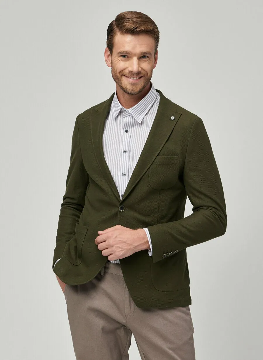 16852 Khaki Slim Fit Jacket