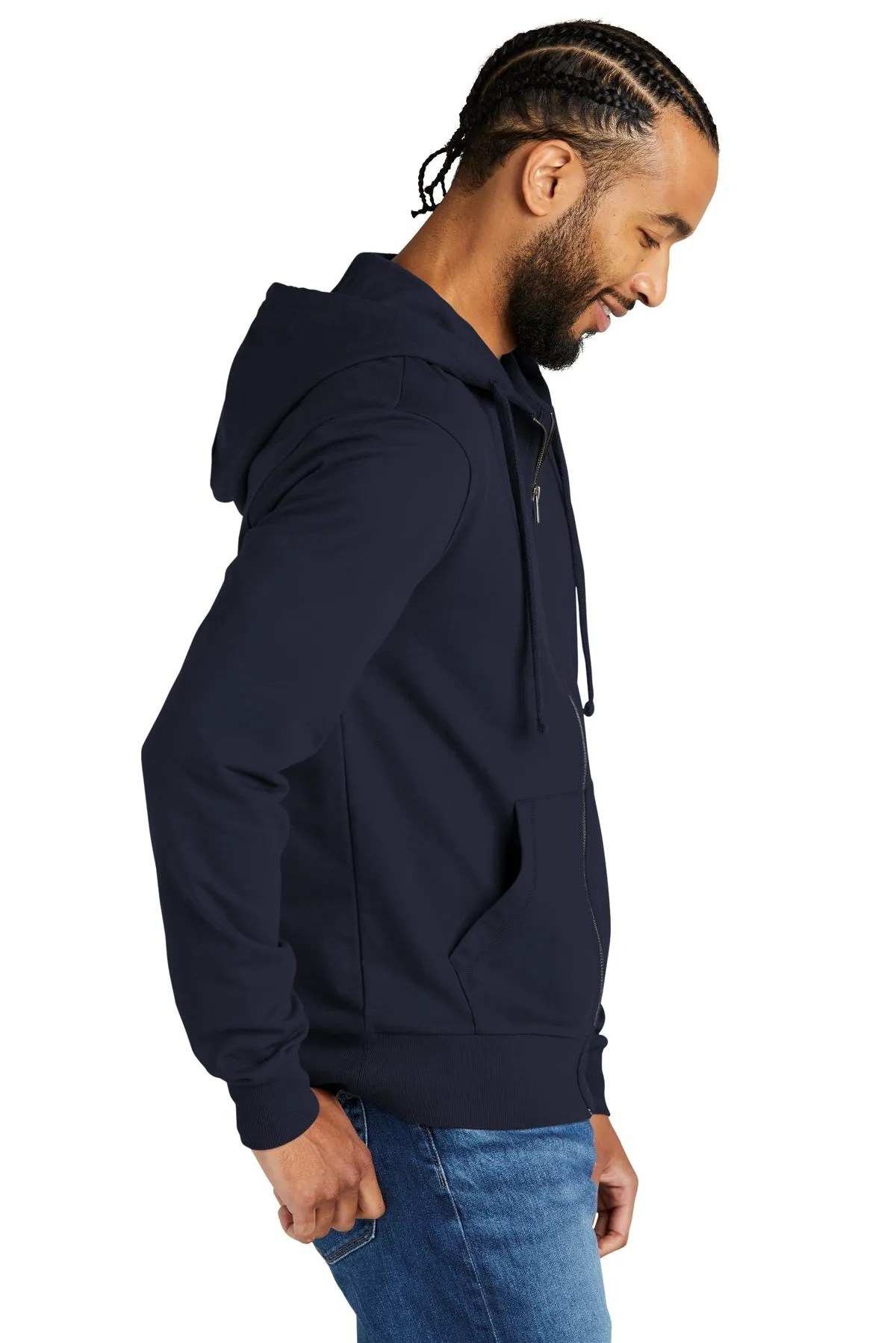 Allmade Unisex Organic French Terry Full-Zip Hoodie, Night Sky Navy