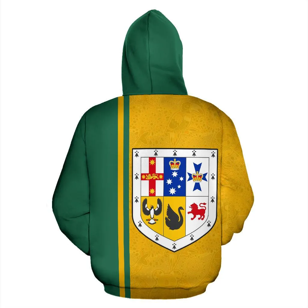 Australia All Over Zip-Up Hoodie - Straight Version - Bn04