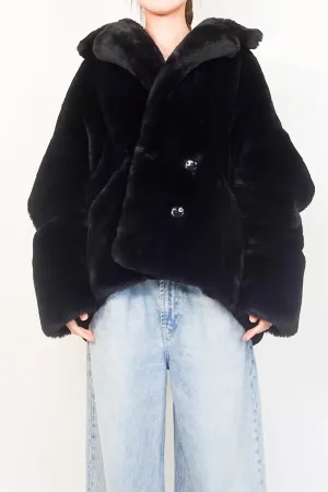 Black fur coat