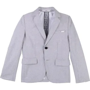 Boys Grey Cotton Suit Jacket