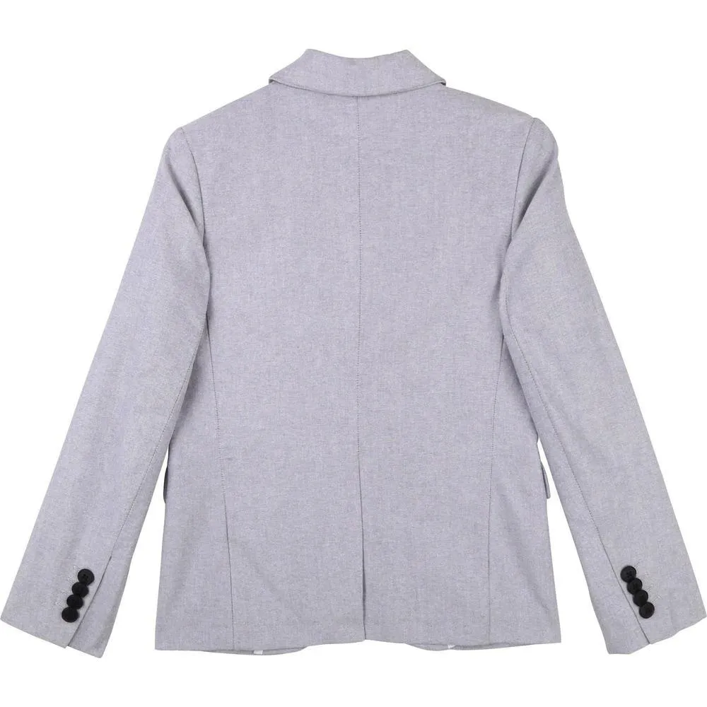 Boys Grey Cotton Suit Jacket