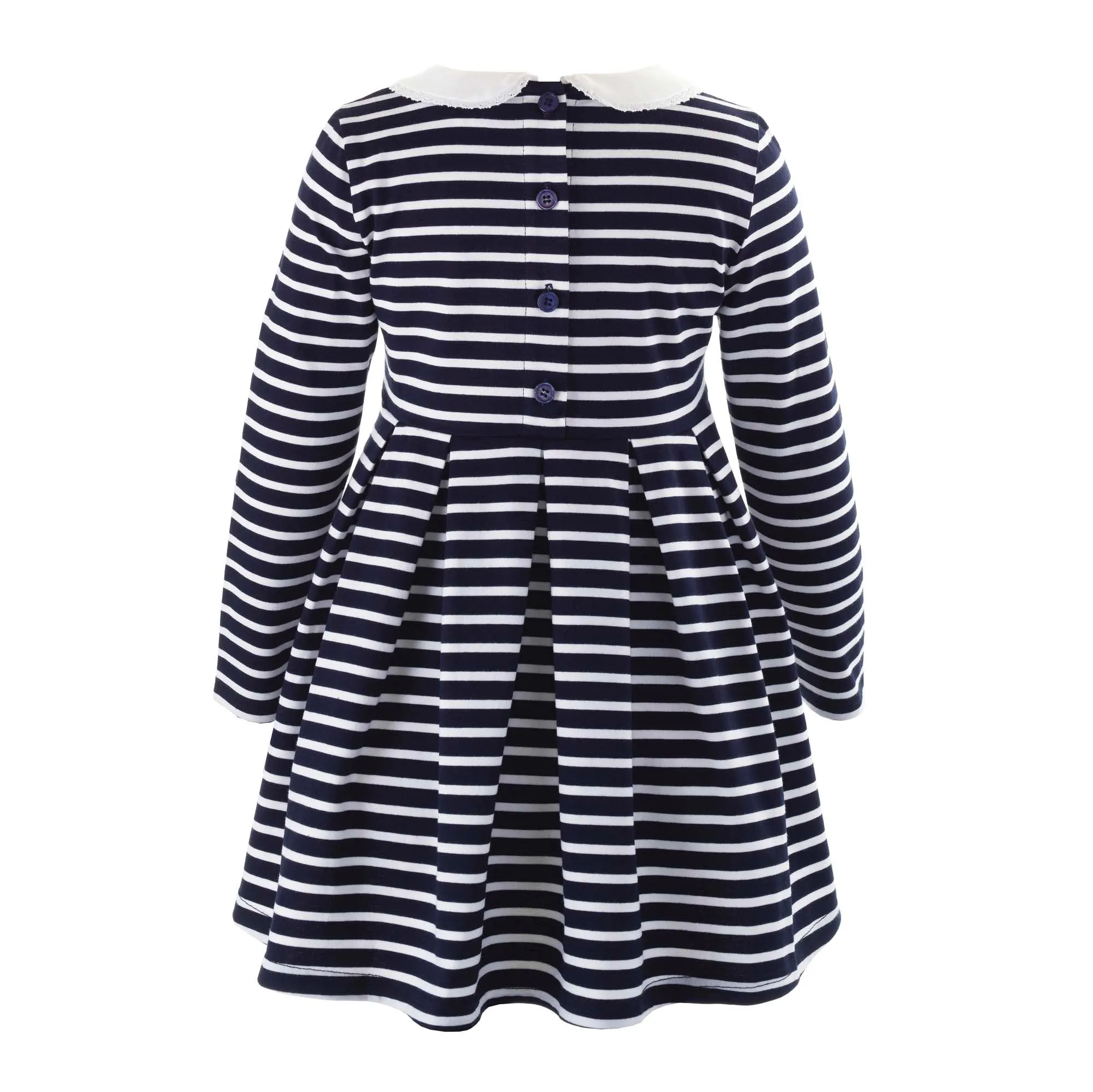 Breton Stripe Jersey Dress, Navy