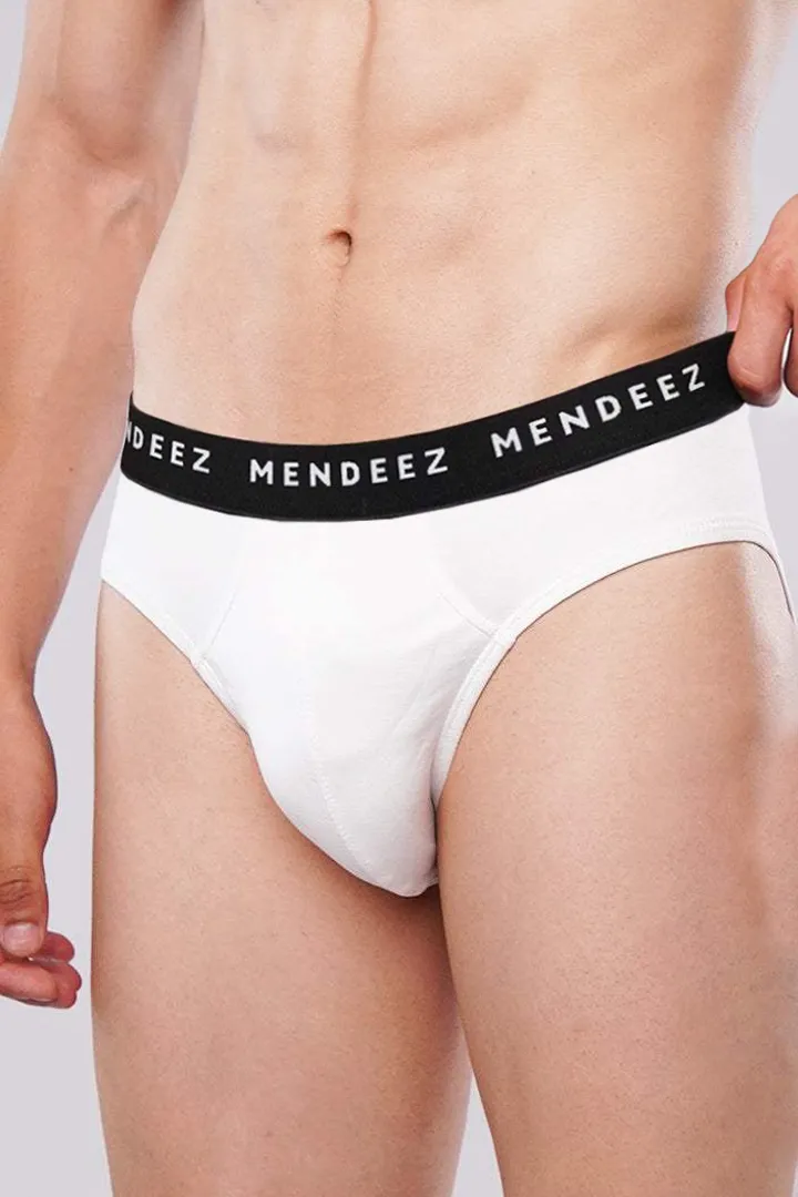 Briefs - White, Black & Heather Grey Pack Of 3