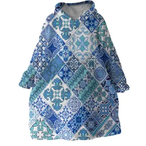 Coastal Mosaic Wearable Blanket Hoodie