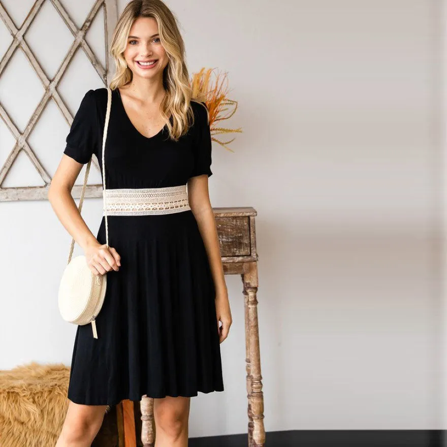 Crochet Vneck Dress