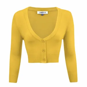 Cropped Cardigan - Honey