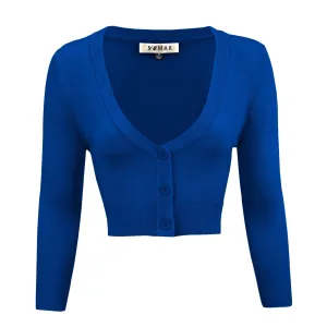 Cropped Cardigan - Royal Blue