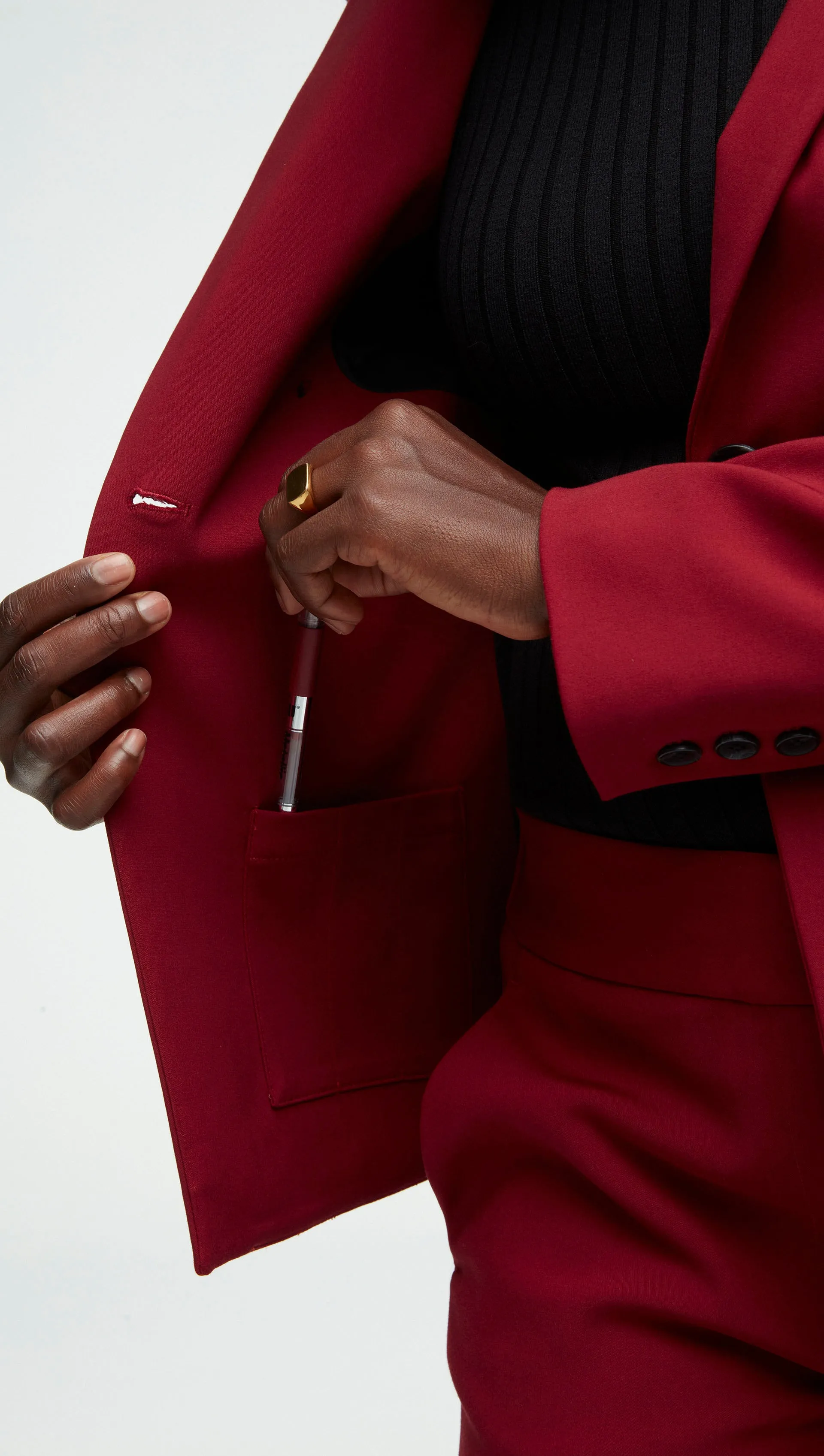 Crossover Blazer in Performance Cotton | Merlot