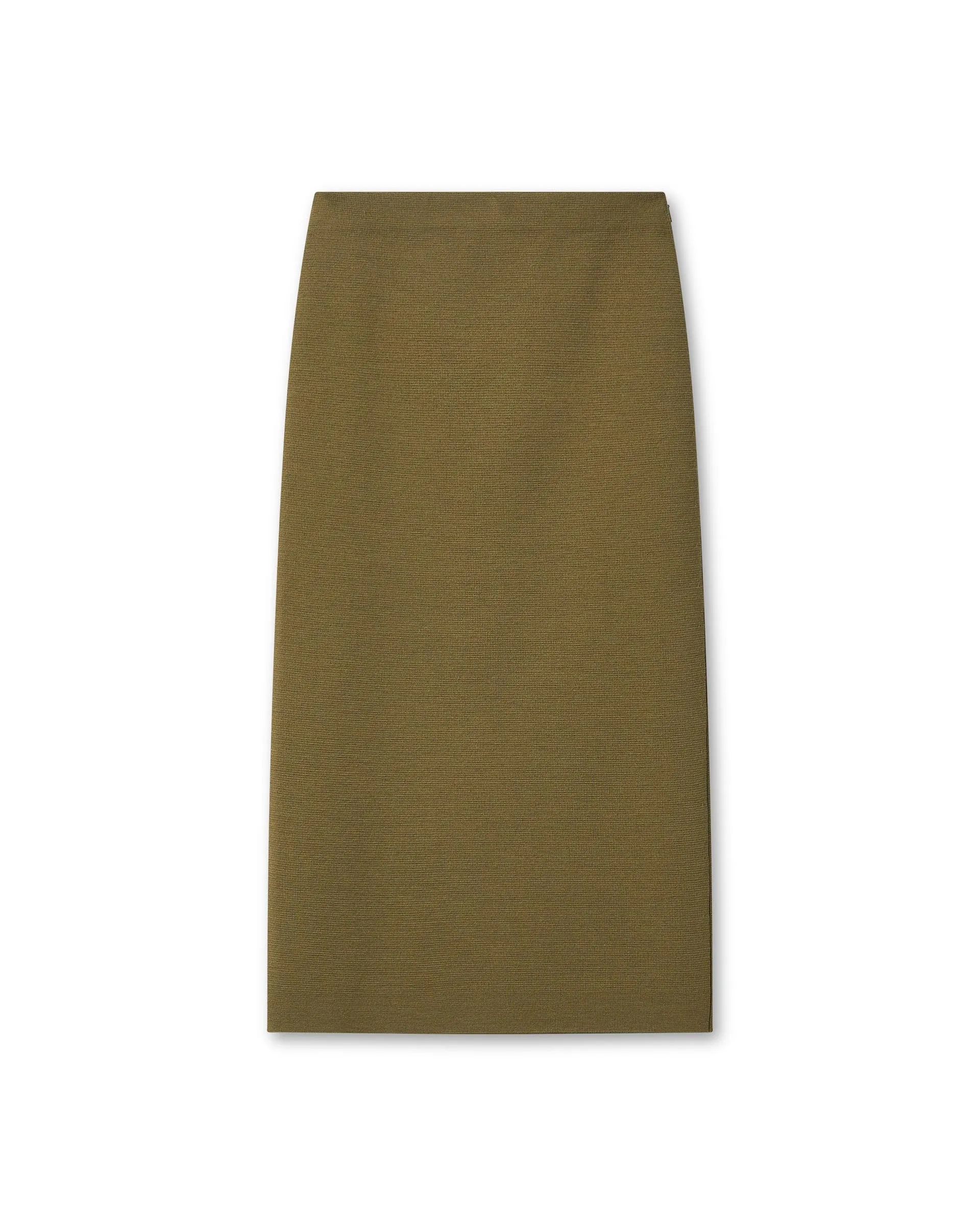 Daphne Skirt in Merino Wool, Army Green