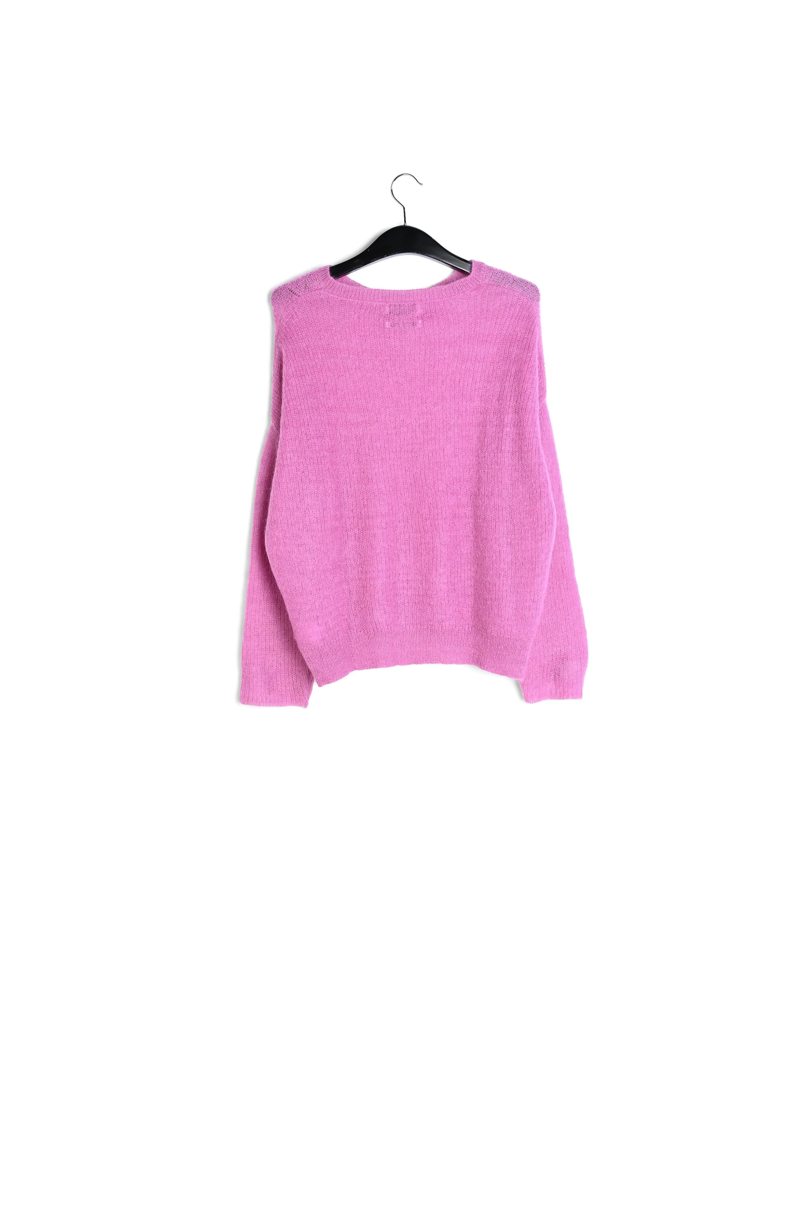 Dark lilac oversized mohair-blend knit sweater