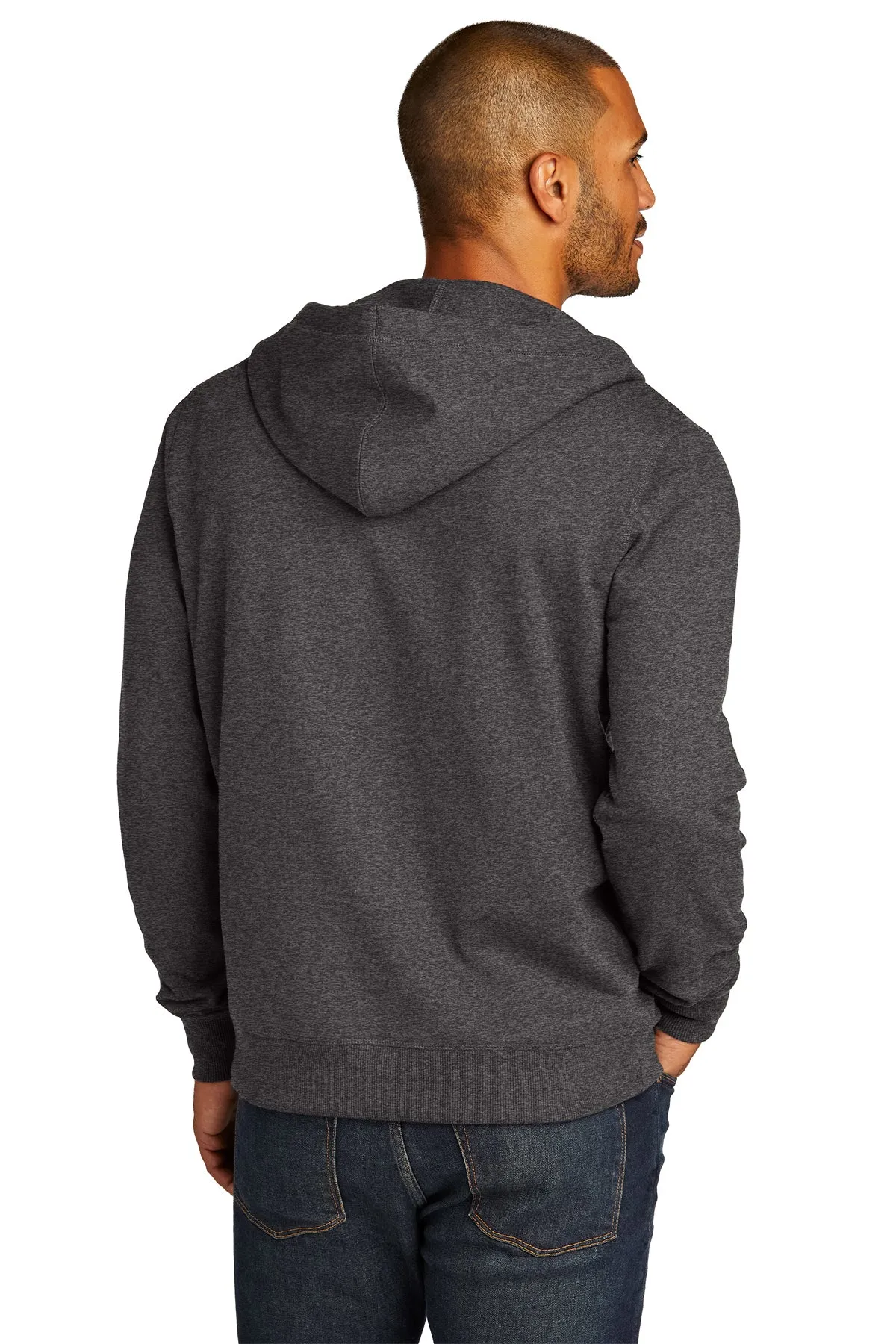 District Re-Fleece Full-Zip Hoodies, Charcoal Heather