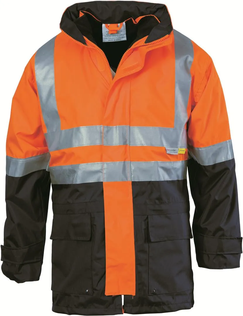 DNC Hi Vis 4 in 1 Two Tone Breathable Jacket With Vest And 3M R/Tape (3864)