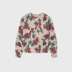 Flower Print Sweater