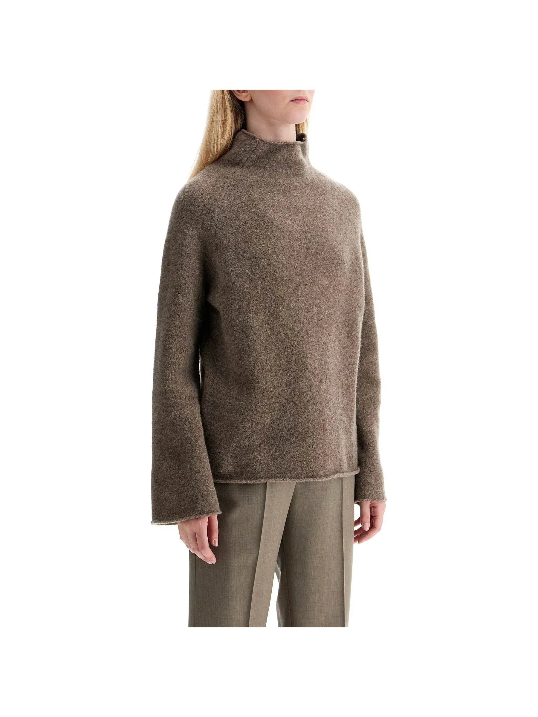 Funnel Neck Yak Wool Sweater