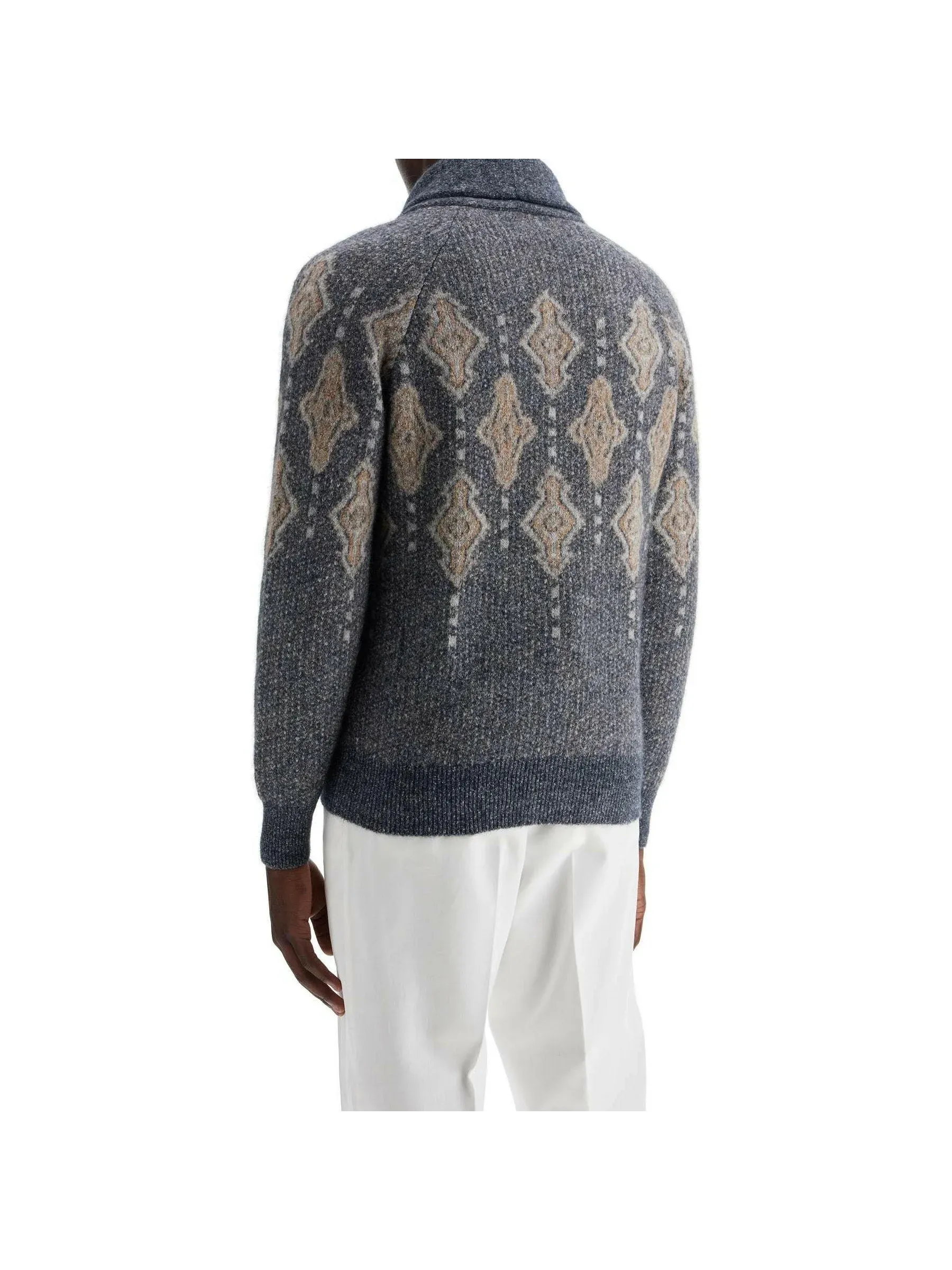 Geometric Jacquard Knit Sweater