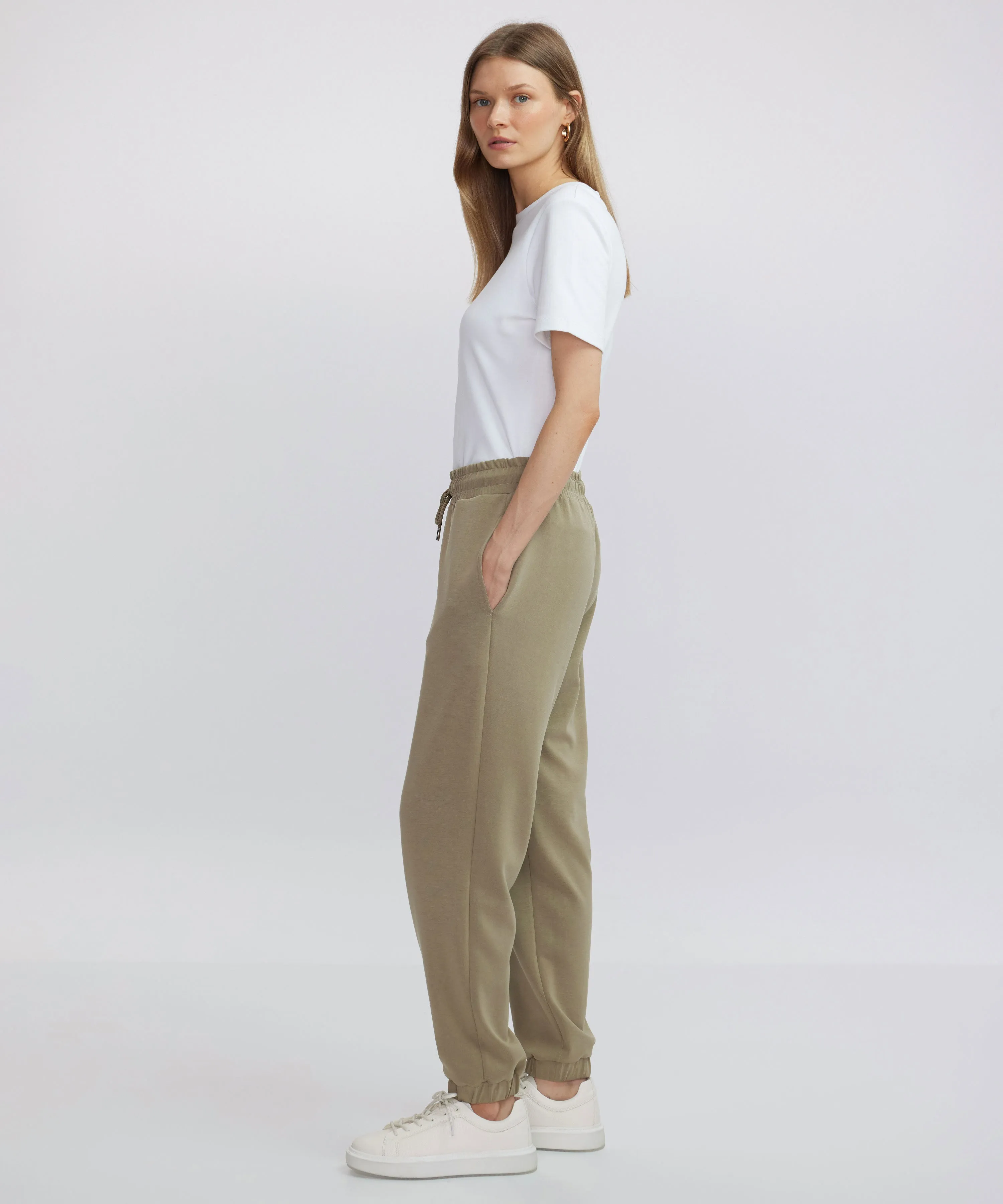 Ipekyol Elastic Waist Jogger Pants Khaki