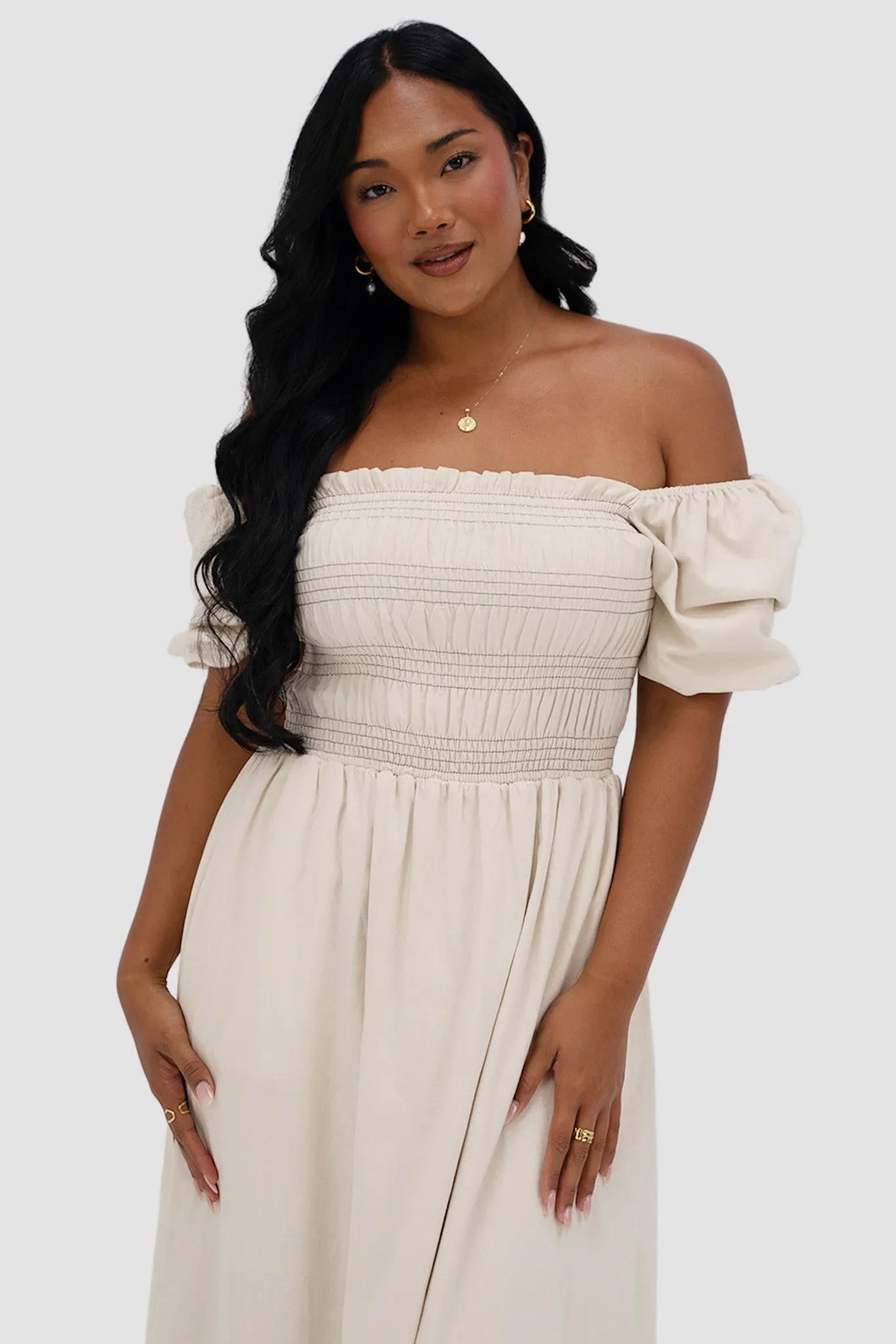 ISMAE MAXI DRESS NEUTRAL