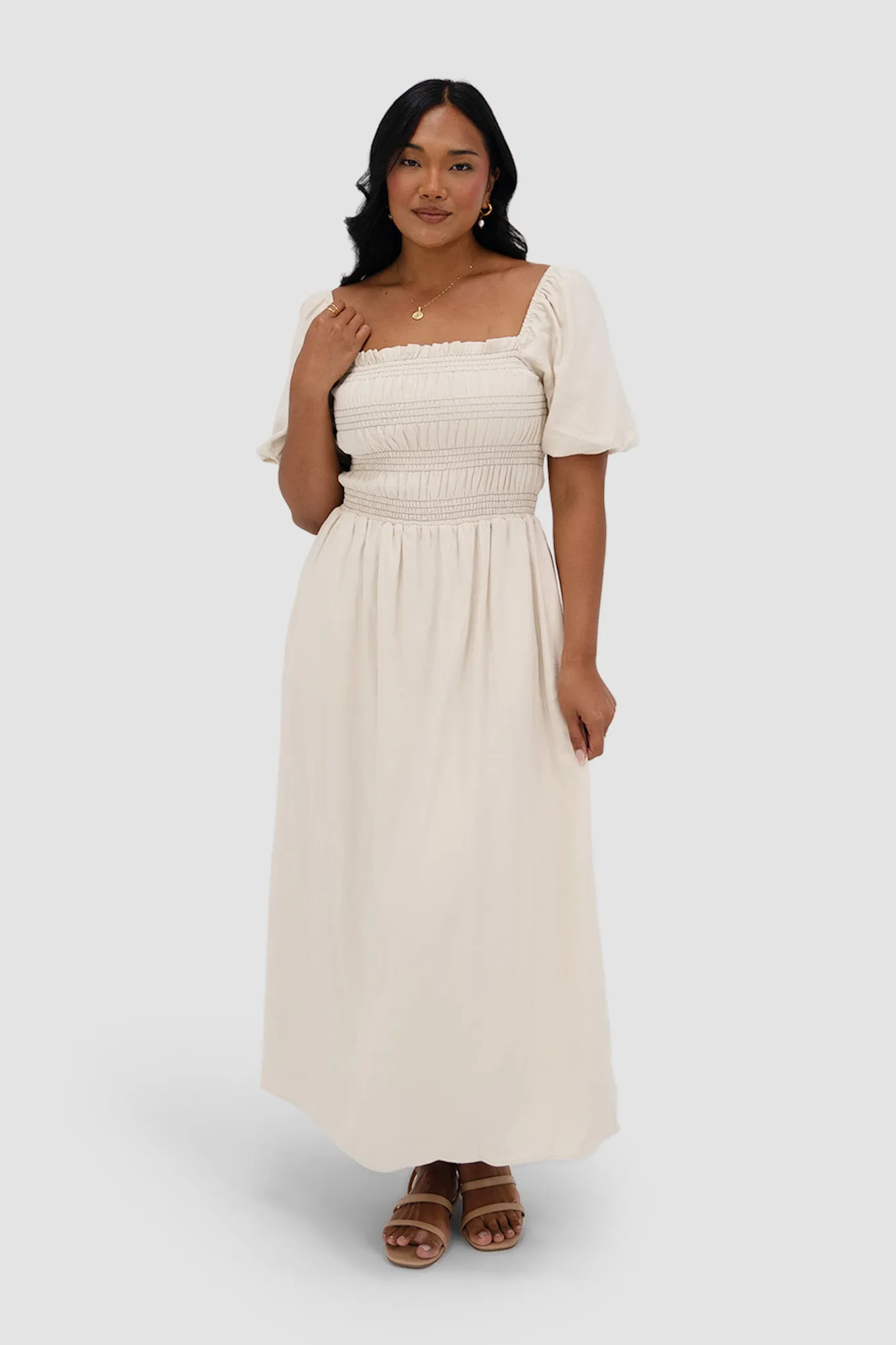 ISMAE MAXI DRESS NEUTRAL