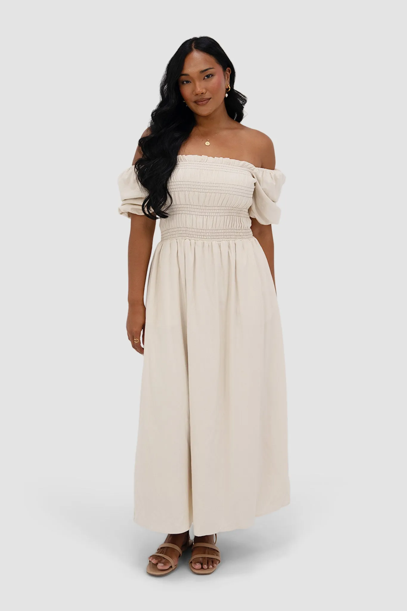 ISMAE MAXI DRESS NEUTRAL