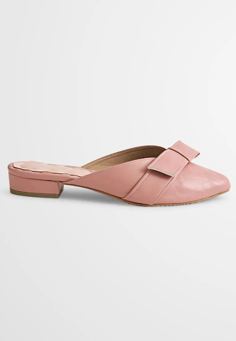 Lauren Backless Ribbon Pointed Flats