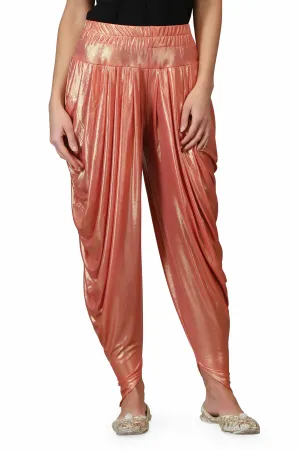 Legis Shimmer Blend Relaxed Comfortable Dhoti Pants Yoga Fitness Active Wear for Women Dance - Free Size