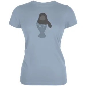 Manatee in Water Cute Juniors Soft T Shirt