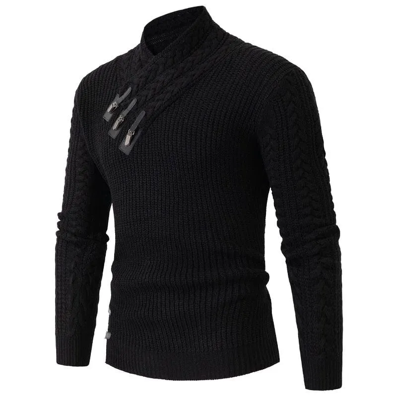 Men's Tide Mock Neck Sweater Winter Slim Fit  Marvel Venom