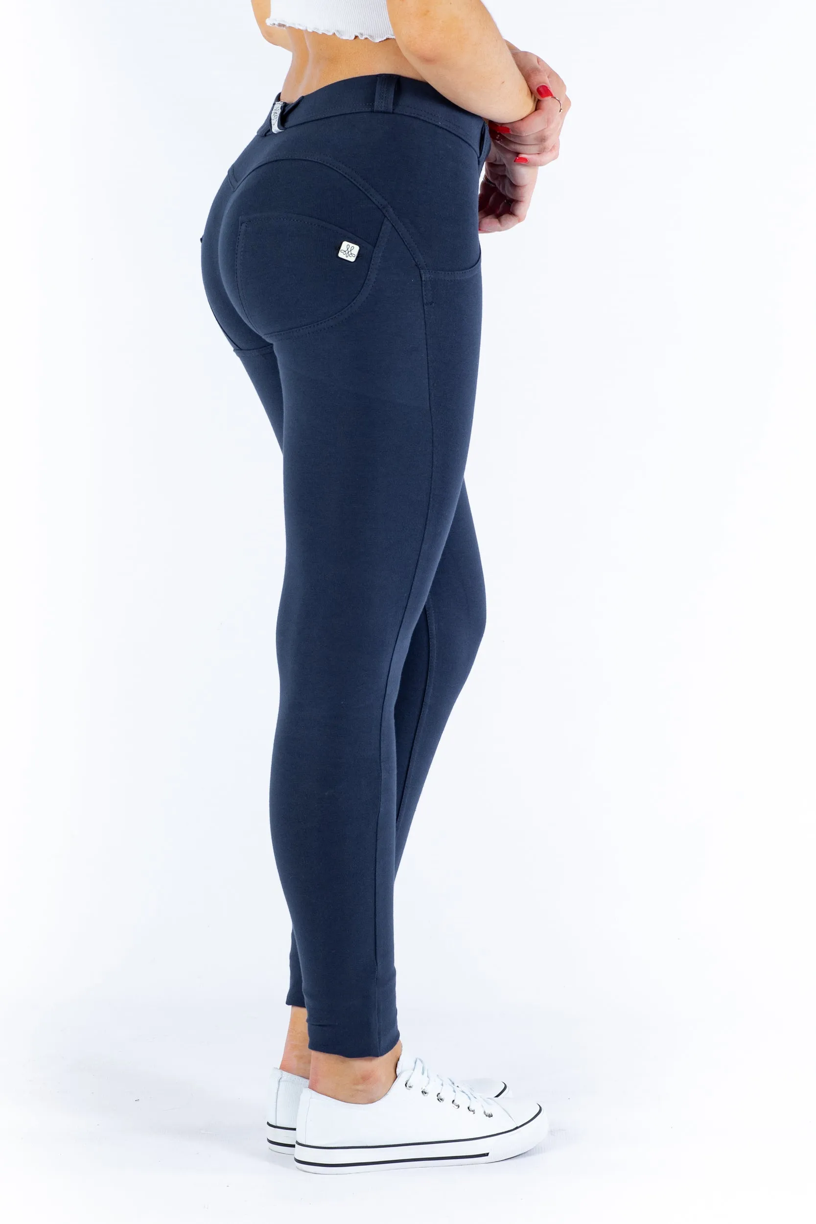 Mid waist Butt lifting Shaping pants - Navy Blue