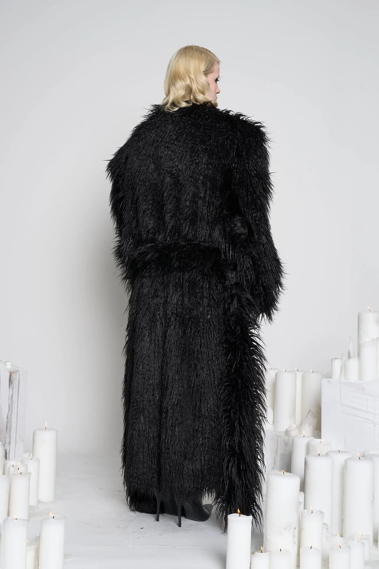 Midnight Faux Fur Coat