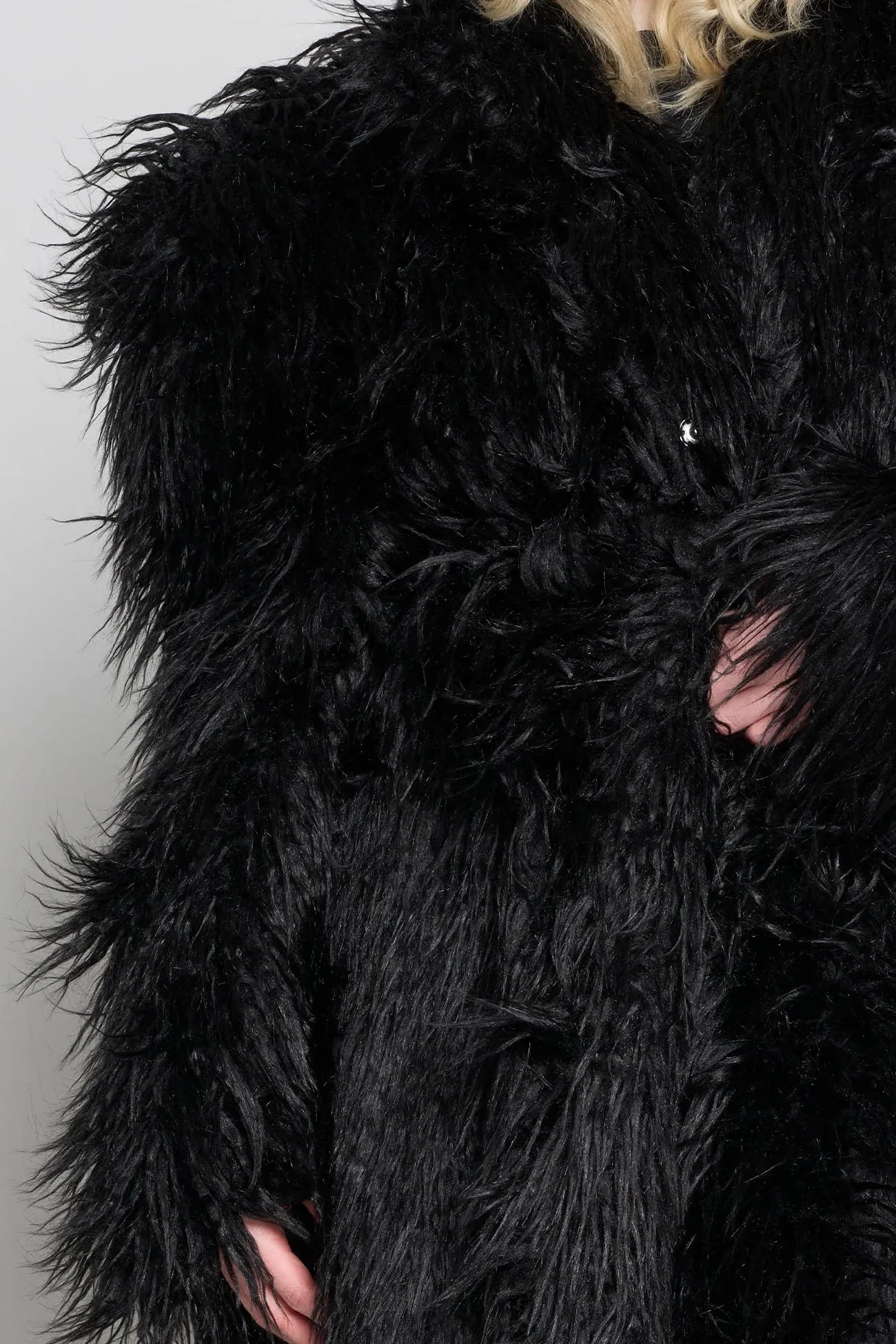 Midnight Faux Fur Coat