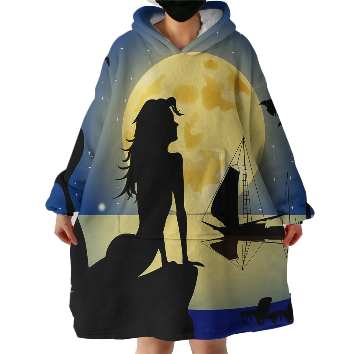 Moonlight Mermaid Wearable Blanket Hoodie