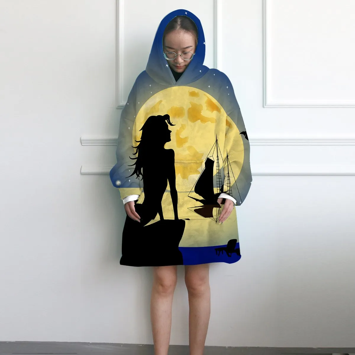 Moonlight Mermaid Wearable Blanket Hoodie