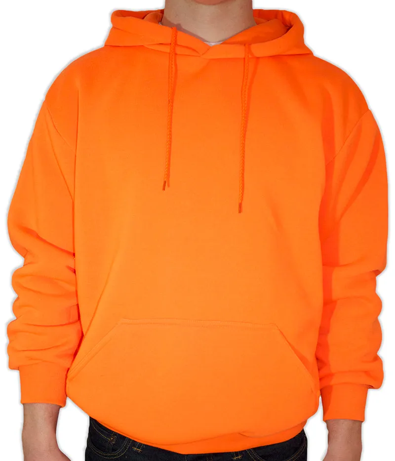 Neon Fluorescent Pull Over Hoodie w/ Draw Strings