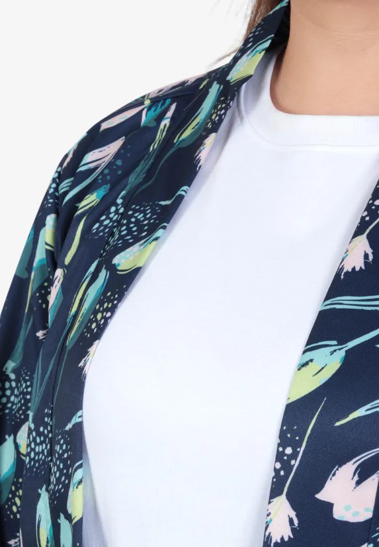 Oriel CNY Tulip Collection Kimono Outerwear - Blue