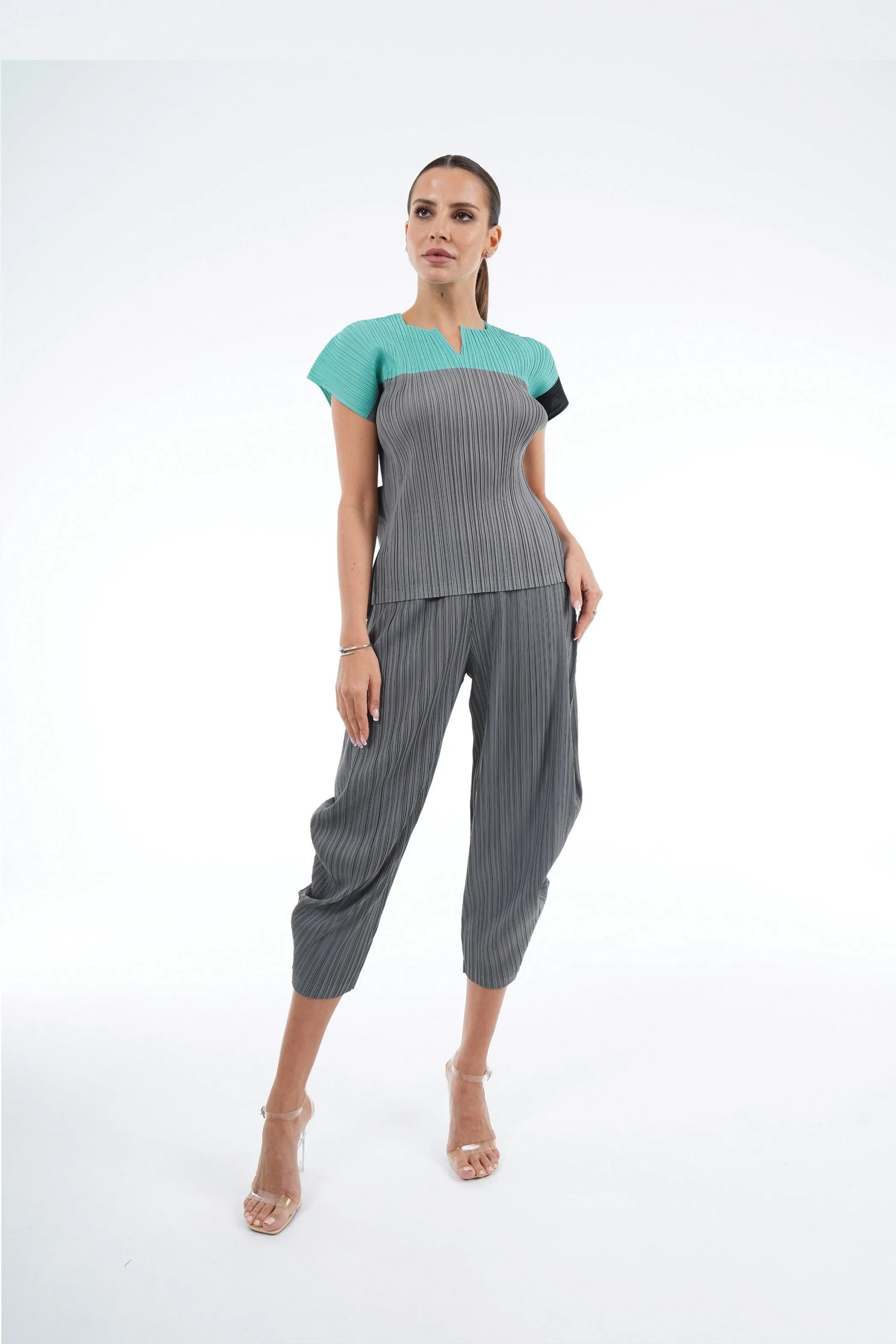 Pamela Tapered Pleated Pants