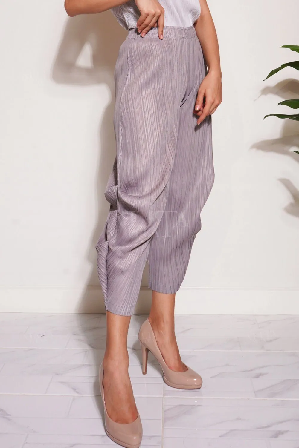 Pamela Tapered Pleated Pants