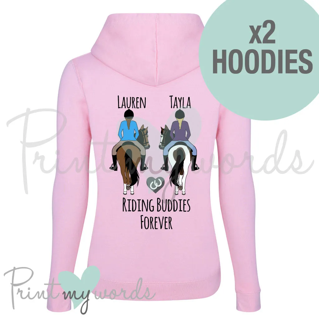 Personalised Pack of 2 Hoodies - Riding Buddies Forever