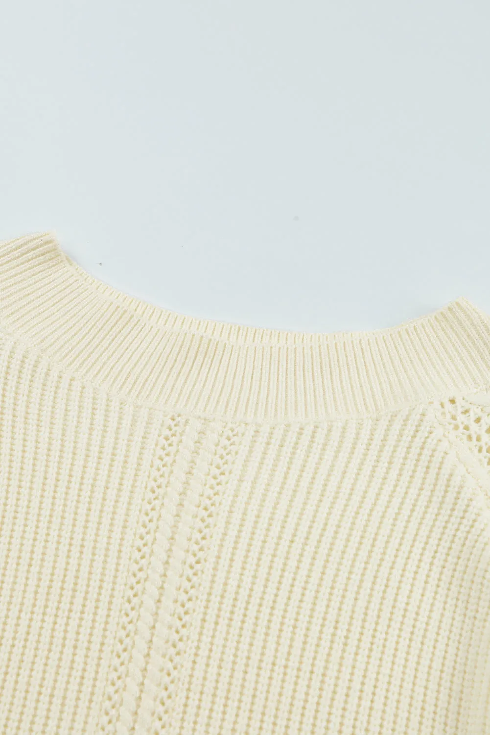 Plain Off Shoulder Knit Pullover Sweater