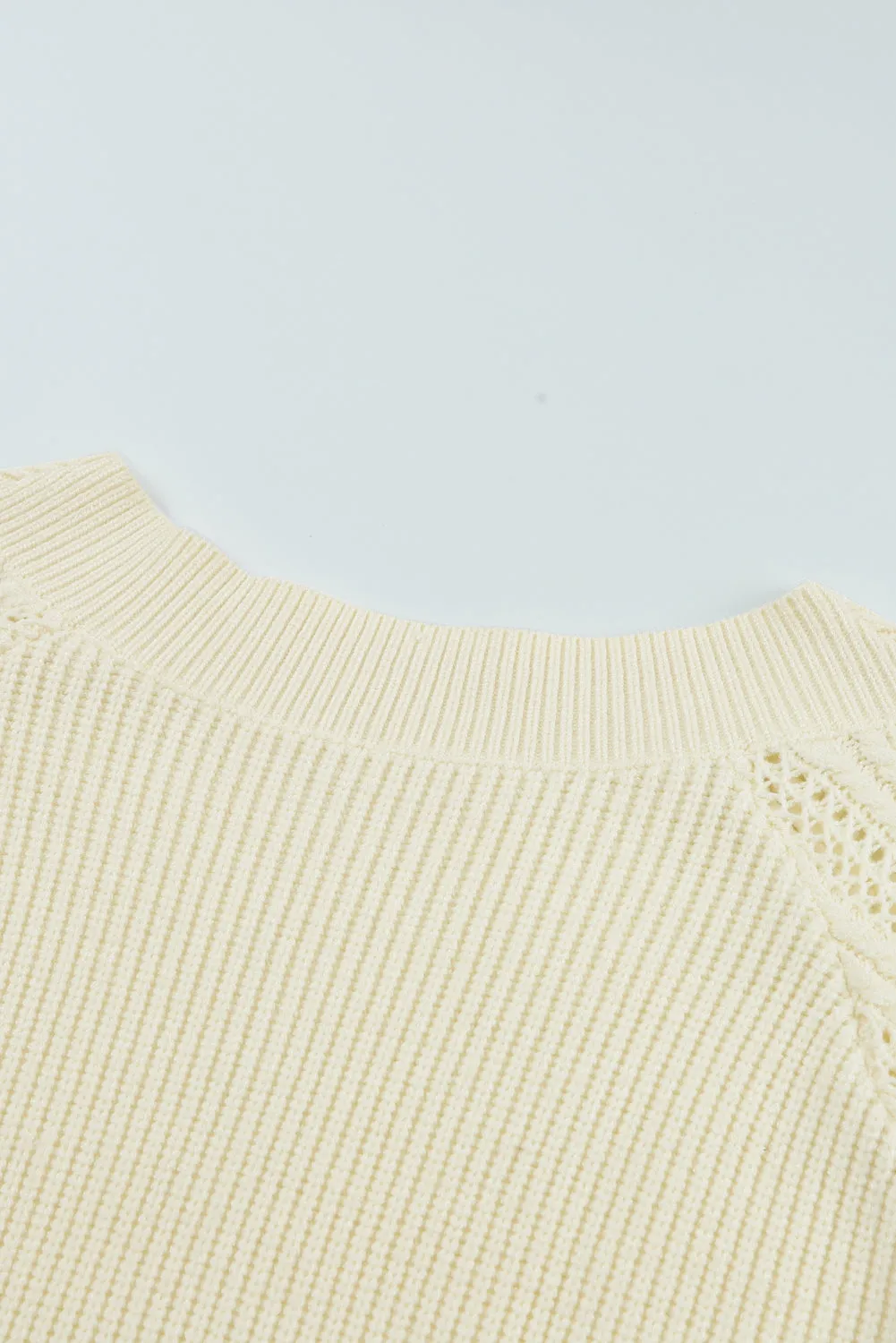 Plain Off Shoulder Knit Pullover Sweater