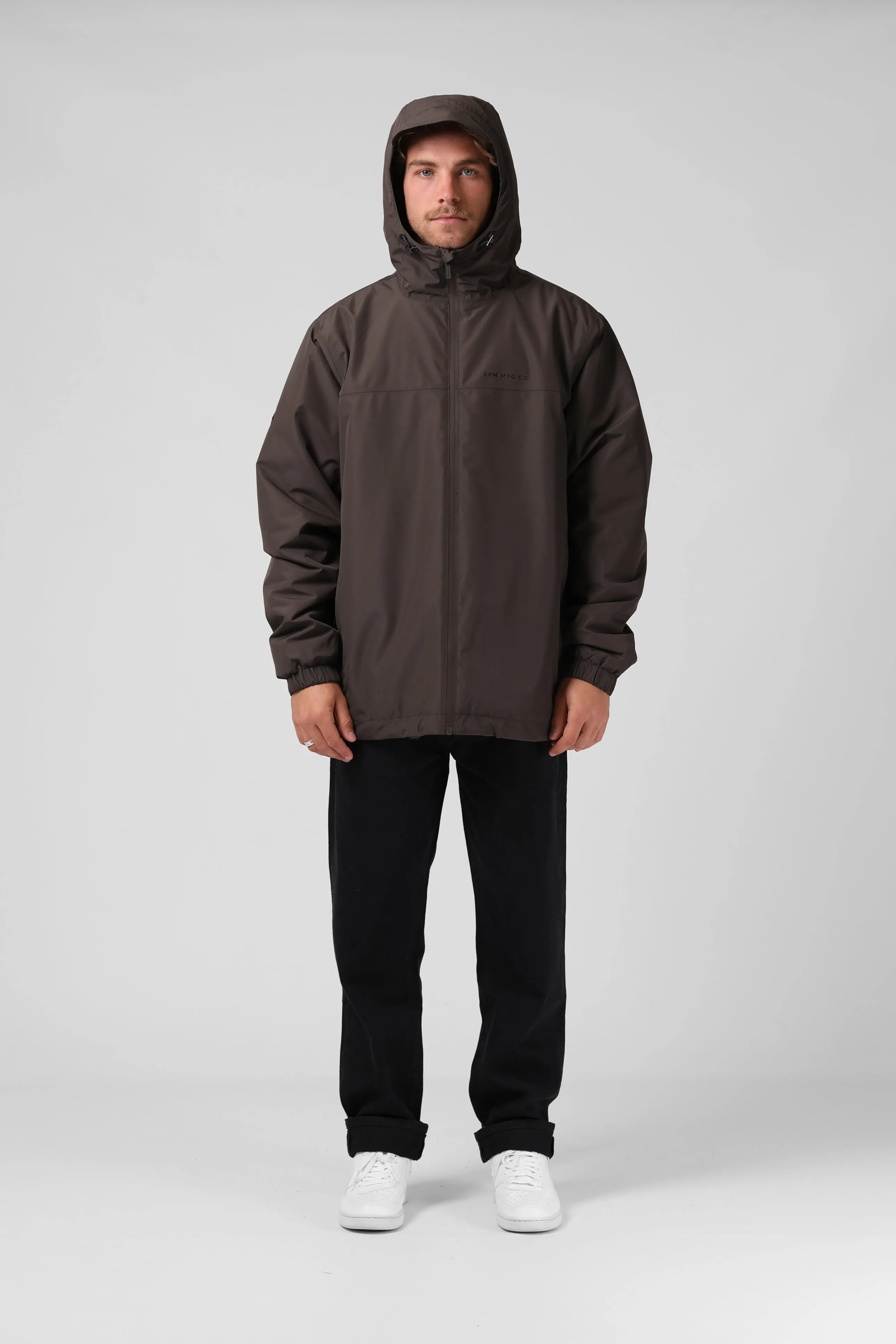 Quilted Rain Coat - Turkish Coffe