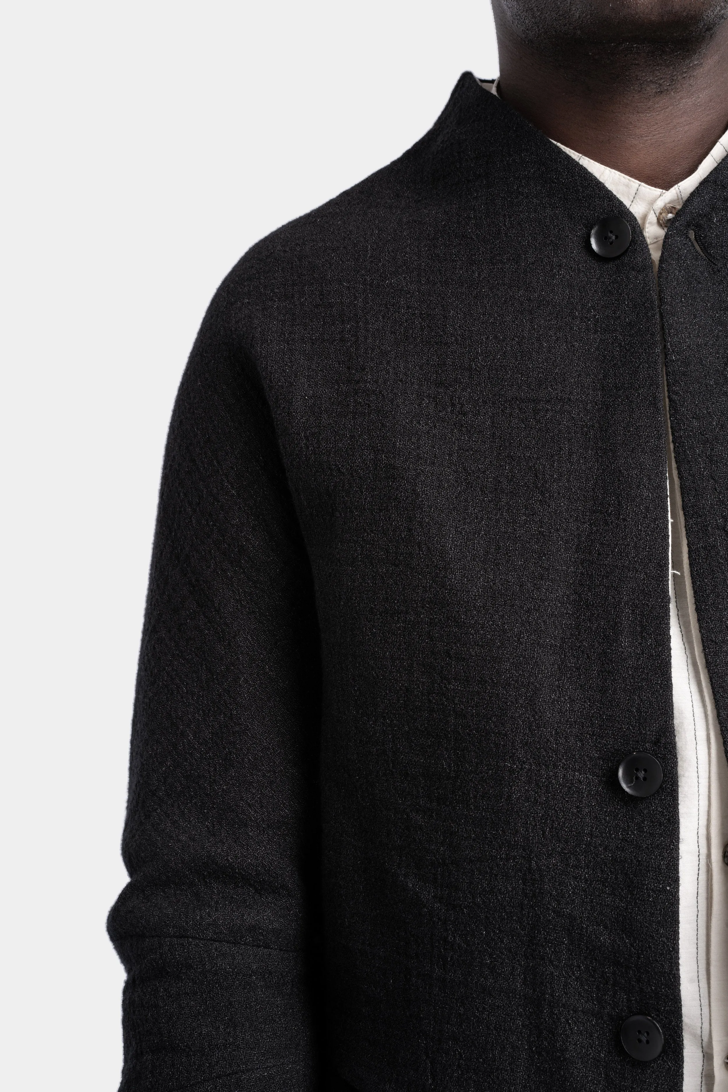 Raglan Shoulder Linen / Wool Blazer