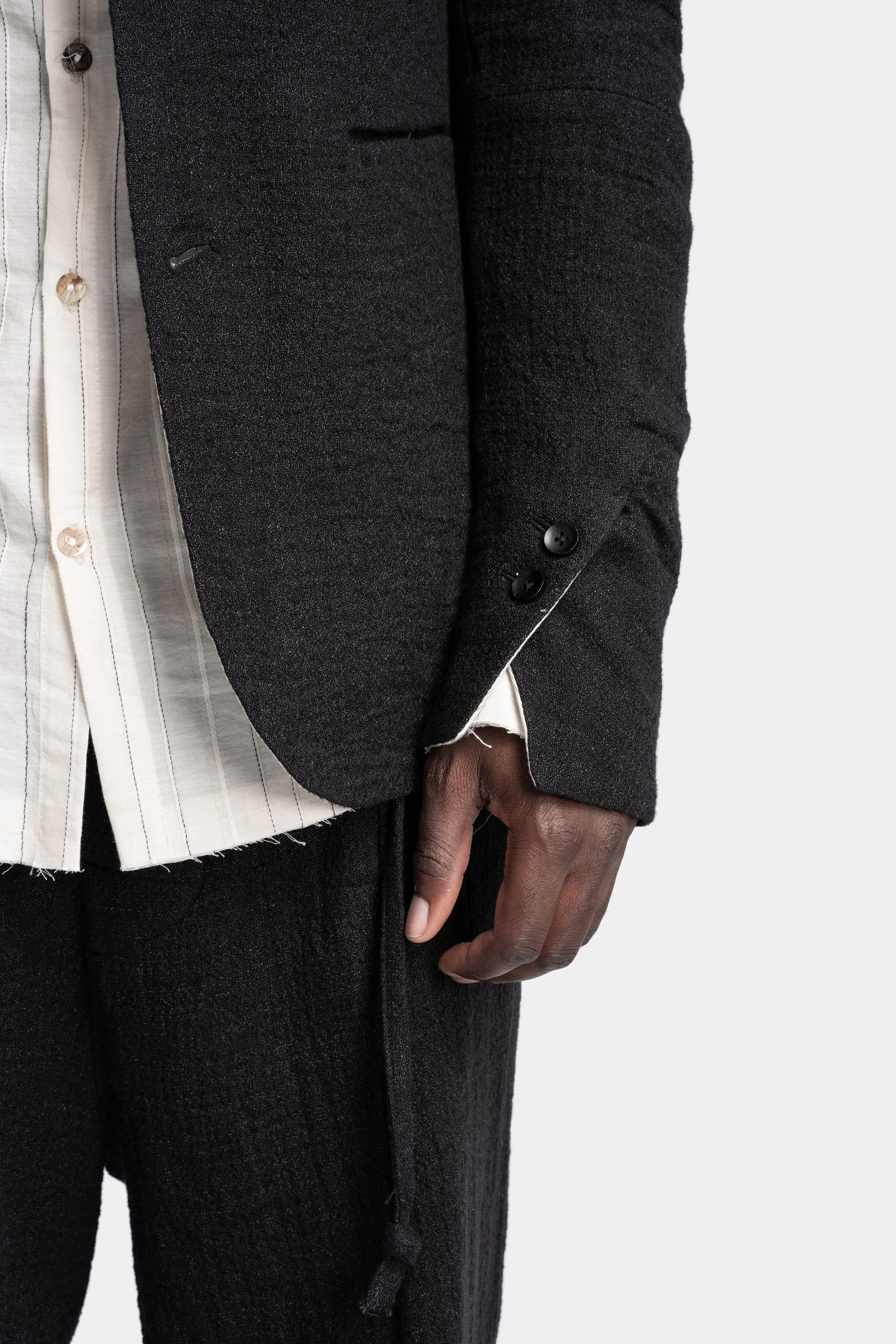 Raglan Shoulder Linen / Wool Blazer