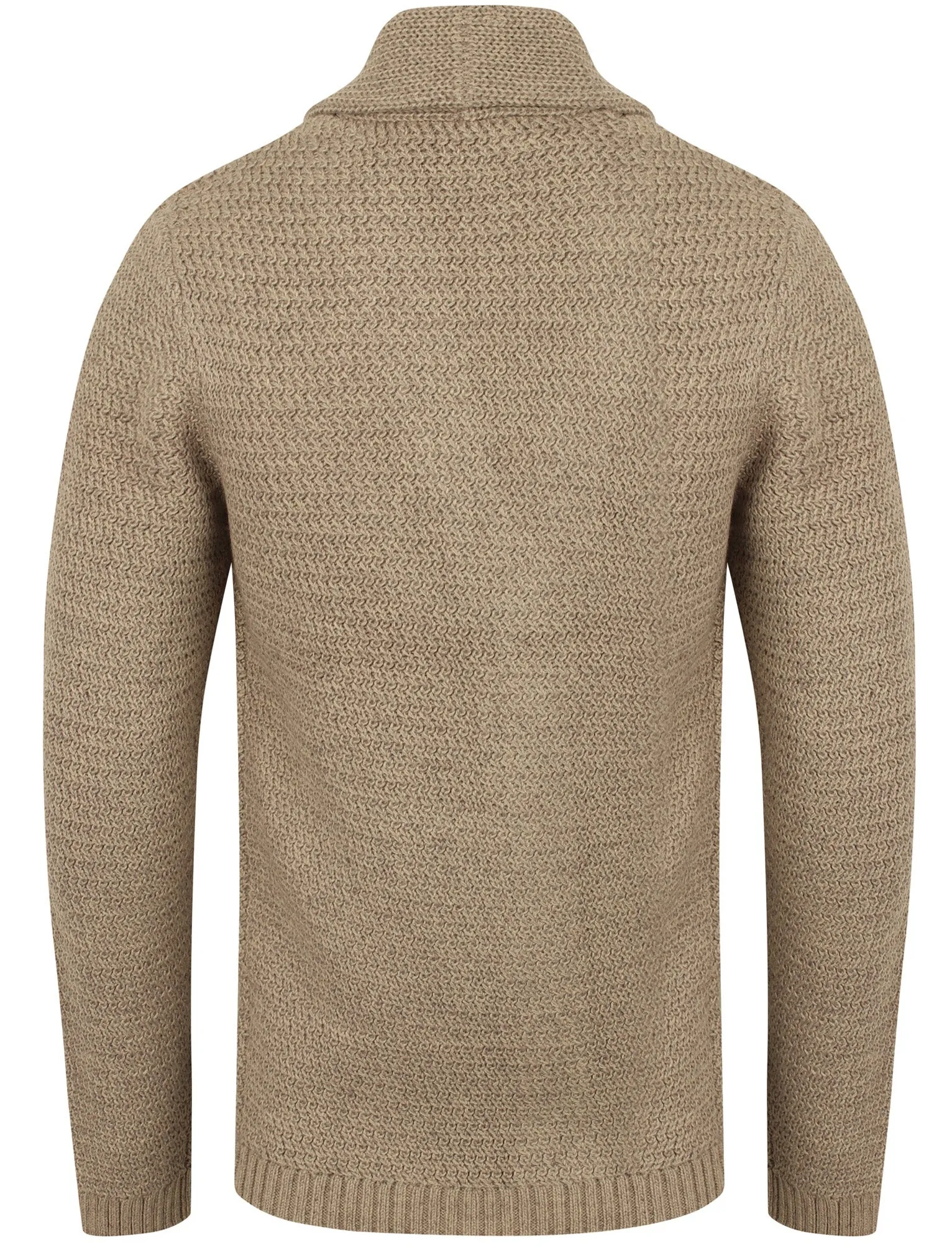 Riley Wool Blend Shawl Neck Cardigan In Stone Marl - Tokyo Laundry