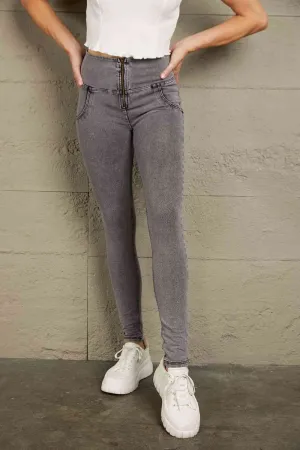 Semi-Total Trainer Skinny Jeans with Pockets