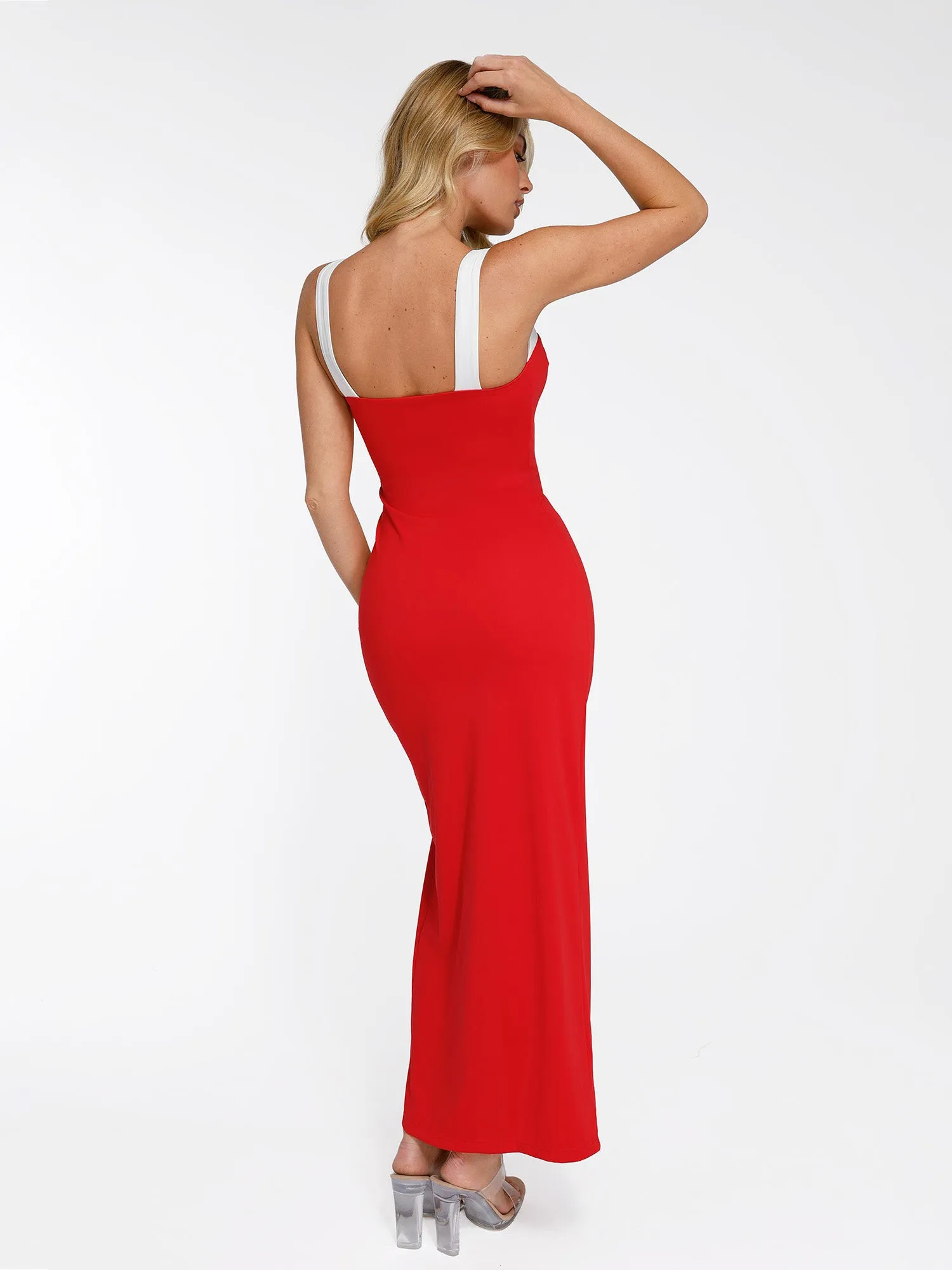 The Shapewear Dress Contrast Trim Maxi