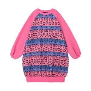 Vauva FW23 - Girls Organic Cotton Long Sweatshirt (Rose Pink)