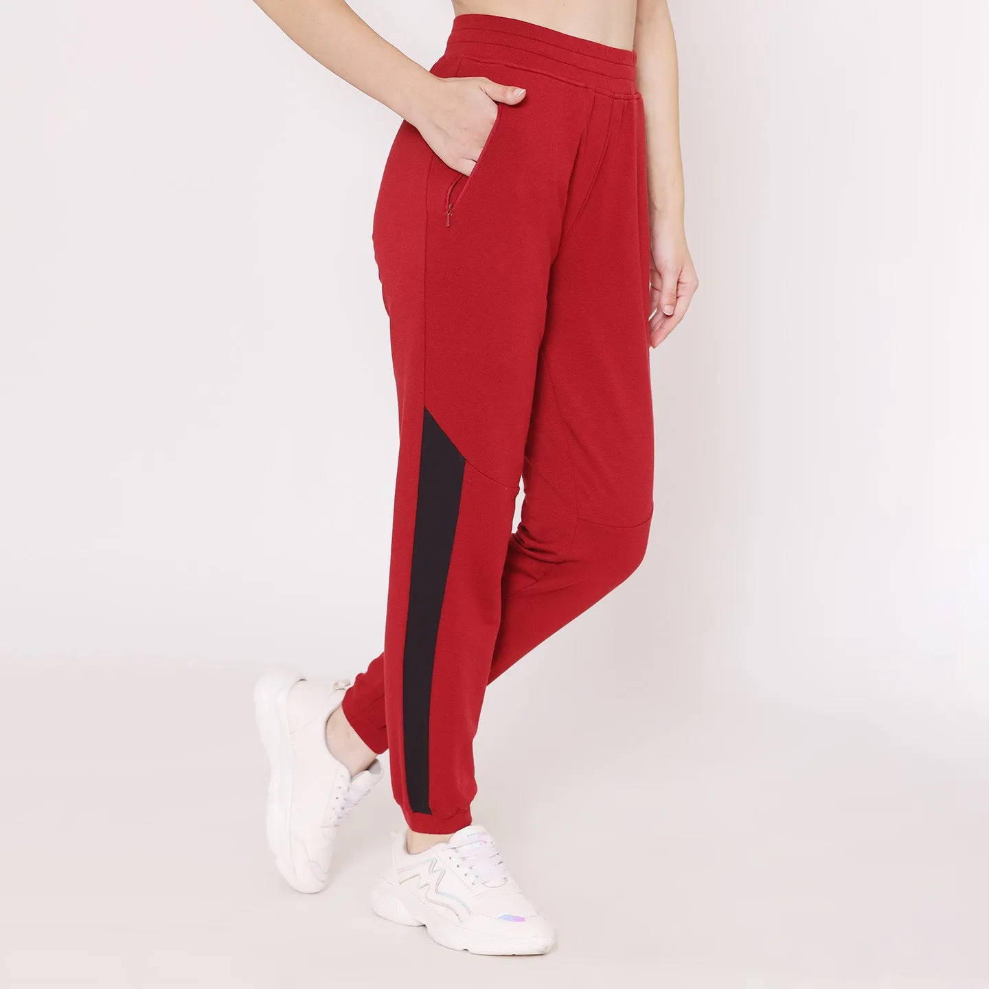 Women Fashion Jogger Pants - Biking Red